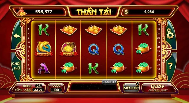 Giao diện thần tài Zowin 2023