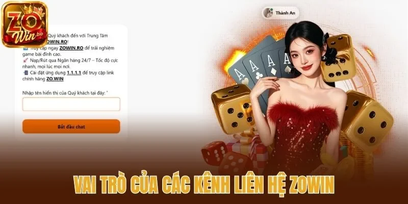Trường hợp cần liên lạc với zo win