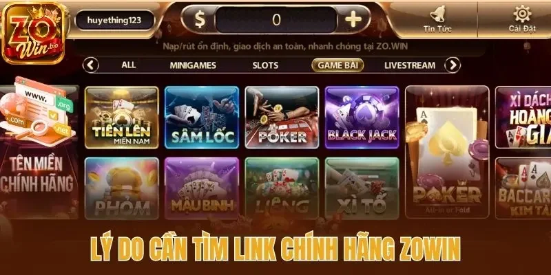 Lý do cần tìm link chính hãng Zowin