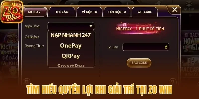 Tìm hiểu quyền lợi khi giải trí tại zo win
